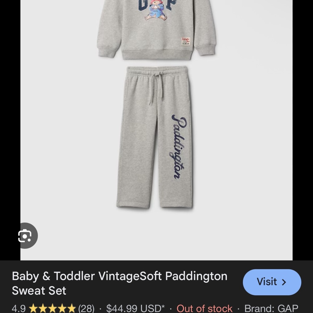 GAP Kids Gray Paddington Sweatpants & Joggers